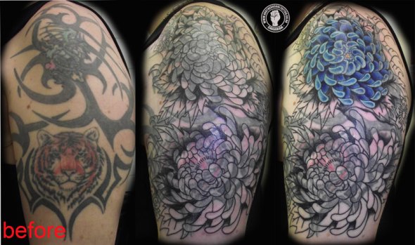 Below is a photo of the stages so far on the cover up after its second 